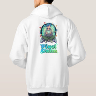 Schattige Anime Gamer Jongen Pixel Rustig Hoodie