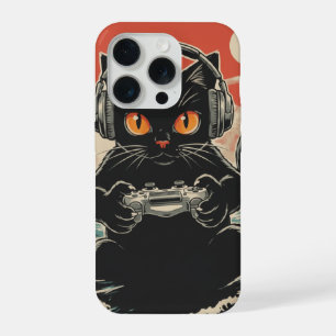 Schattige Anime-Gamer Kawaii Kat Japanse Gaming Ge iPhone 15 Pro Case