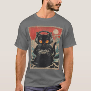Schattige Anime Gamer Kawaii Kat Japanse Gave Gesc T-shirt