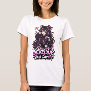 Schattige Anime Gamer T-shirt
