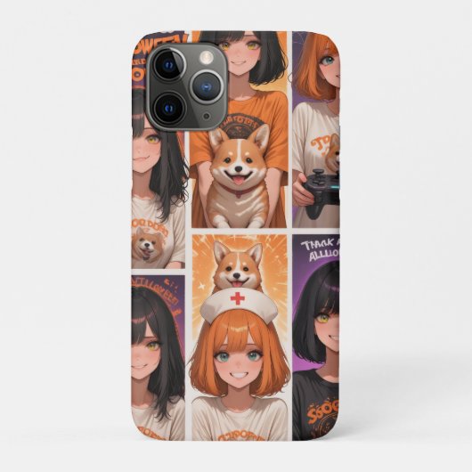 Schattige Anime Halloween Collage Kunst | Griezels Case-Mate iPhone Case (Achterkant)