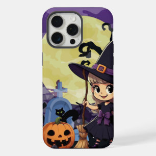 Schattige Anime Halloween Heks iPhone 15 Pro Max Case