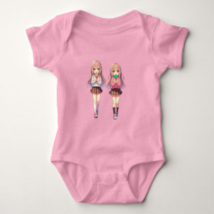 Schattige anime ijs meisjes romper