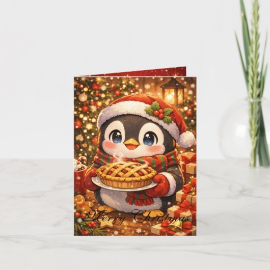 Schattige Anime Kerstkaart  Kaart (Voorkant)