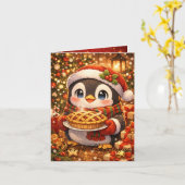 Schattige Anime Kerstkaart  Kaart (Gele Bloem)