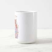 Schattige anime koppel knuffelen gepersonaliseerd koffiemok (Center)