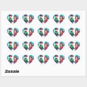 Schattige anime koppel met handen Kerstmis Hart Sticker (Vel)