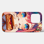 Schattige anime meisje eten een pindakaas en gelei Case-Mate iPhone case (Achterkant (horizontaal))