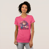 Schattige Anime Meisje Holding Bubble Tea T-shirt (Voorkant volledig)