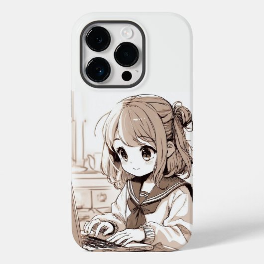 Schattige Anime Meisje iPhone / iPad hoesje (Achterkant)