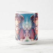 Schattige anime meisje met een Boba Tea Koffiemok (Center)