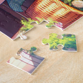 Schattige Anime Meisje met een Plant Gepersonalise Legpuzzel (Zijkant)