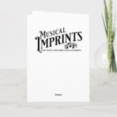 Schattige anime meisje met ukelele op zonnebloem v kaart (Achterkant)