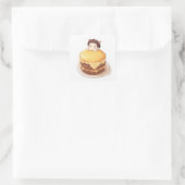 Schattige anime-Sticker Vierkante Sticker (Tas)