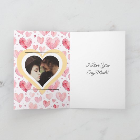 Schattige Anime Sushi Puns Valentijnsdag Foto Feestdagen Kaart (Binnen)