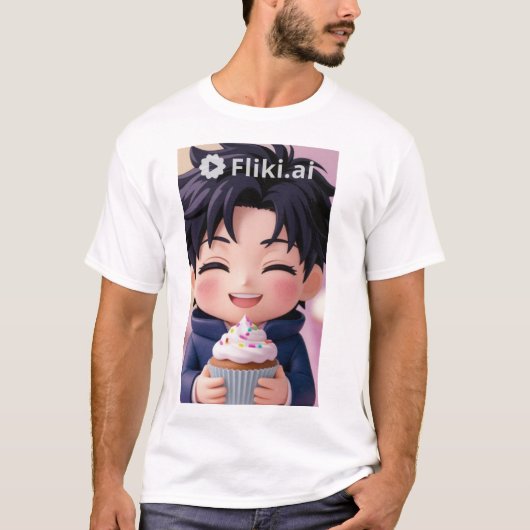 Schattige Anime-tisart T-shirt (Voorkant)