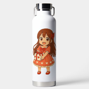 Schattige anime Valentijnsdag Waterfles