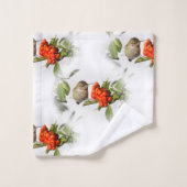 Schattige Anna's Hummingbird op Berry Struik Bad Handdoek (Wasdoekje)