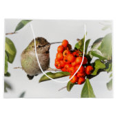 Schattige Anna's Hummingbird op Berry Struik Groot Cadeauzakje (Achterkant)