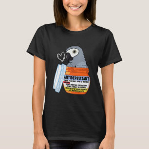 Schattige Antidepressivum Papegaai I Afrikaanse Gr T-shirt