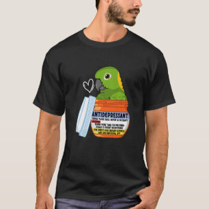 Schattige Antidepressivum Papegaai I Geelnekamazon T-shirt