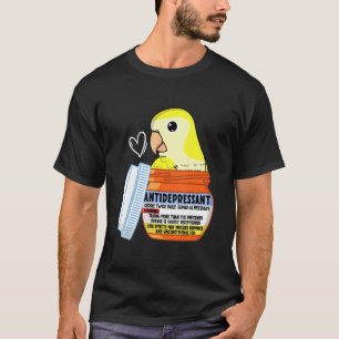 Schattige Antidepressivum Papegaai I Gele Monniksp T-shirt