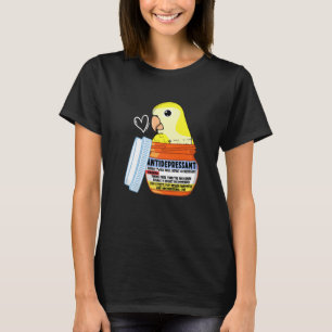 Schattige Antidepressivum Papegaai I Gele Monniksp T-shirt