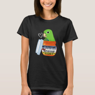 Schattige Antidepressivum Papegaai I Groene Papega T-shirt