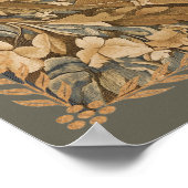 Schattige Antiek konijn in middeleeuwse wandtapijt Poster (Hoek)