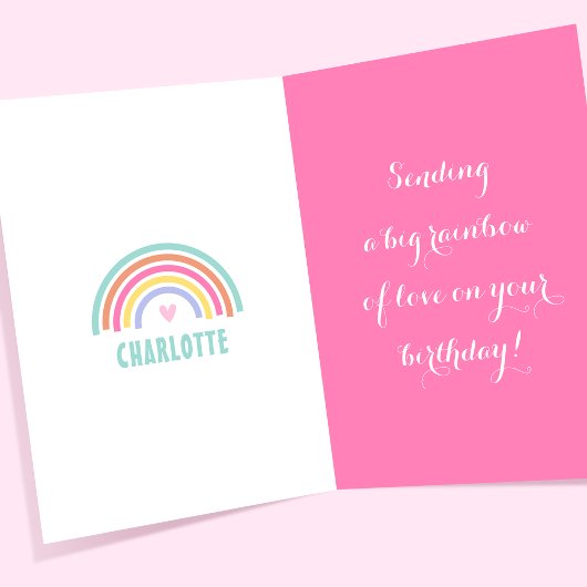 Schattige Any Age Happy Birthday Eenhoorn Kinder n Kaart