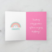 Schattige Any Age Happy Birthday Eenhoorn Kinder n Kaart (Binnen)