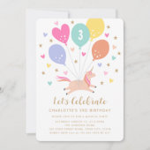 Schattige Any Age Verjaardag Eenhoorn Balloon Kind Kaart (Voorkant)