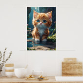 *~* Schattige AP68 2:3 Kitten Sinaasappel Tabby Sw Poster (Keuken)
