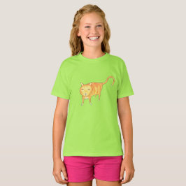 Schattige Apathische Oranje Kat T-shirt