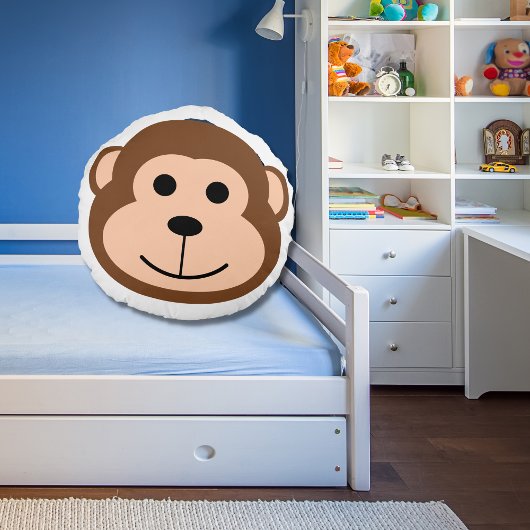 Schattige Apen Jungle Safari Dier Cartoon Rond Kussen