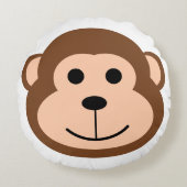 Schattige Apen Jungle Safari Dier Cartoon Rond Kussen (Voorkant)