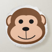 Schattige Apen Jungle Safari Dier Cartoon Rond Kussen (Achterkant)