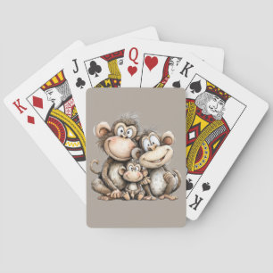 Schattige apen pokerkaarten