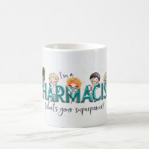 Schattige apotheker Superpower Koffiemok