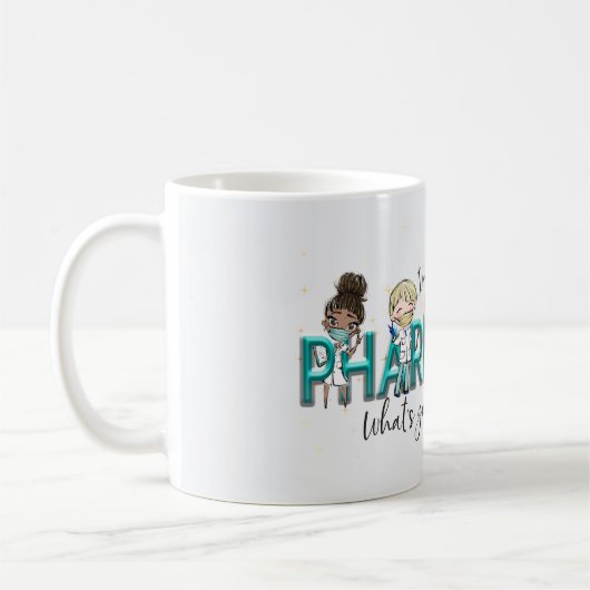 Schattige apotheker Superpower Koffiemok (Links)