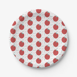 Schattige appel confetti verjaardagsfeestje papieren bordje