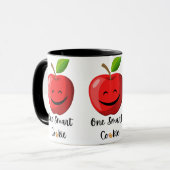 Schattige appel - één slimme koek mok (Voorkant links)