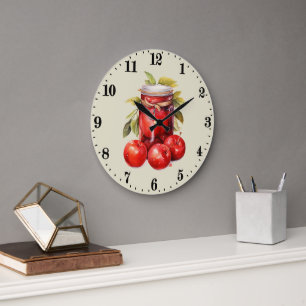 Schattige appel fruit liefhebbers keuken  grote klok