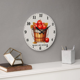 Schattige appel fruit liefhebbers keuken  grote klok