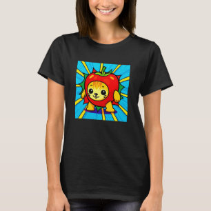 Schattige appel kat gelukkige AppleCat meme katten T-shirt
