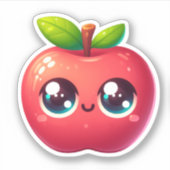 schattige appel sticker (Voorkant)