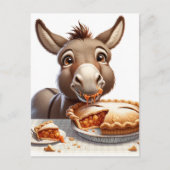Schattige appeltaart ezel briefkaart (Voorkant)