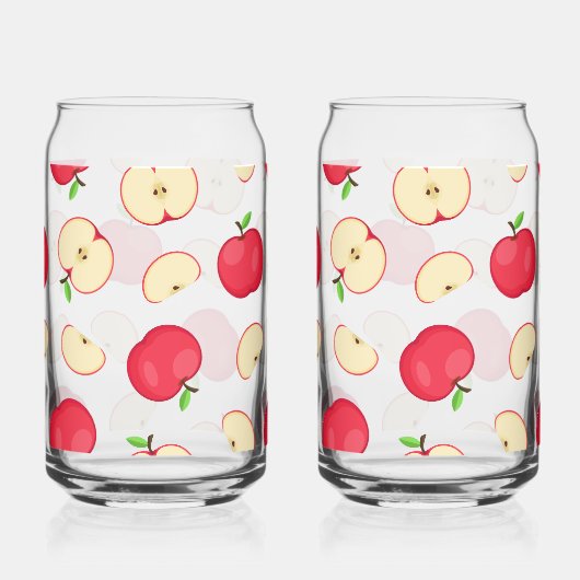 Schattige Apple Beker Blikvorm Glas (Voorkant)