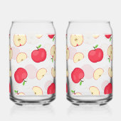 Schattige Apple Beker Blikvorm Glas (Achterkant)