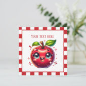 Schattige Apple Festival Kaart (Staand voorkant)